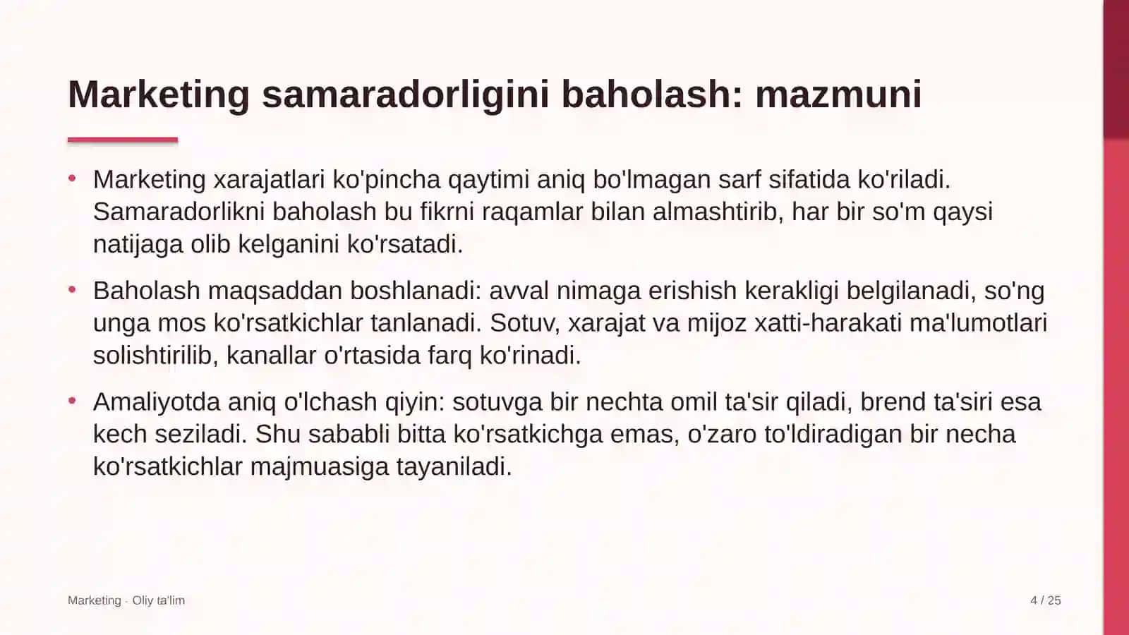 qandolatchilik fabrikalarida marketing samaradorligini baholash 8916 4