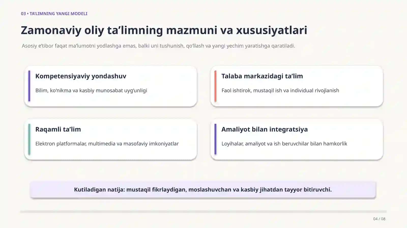 MAXSUS FANLARNI O‘QITISH METODIKASI 4