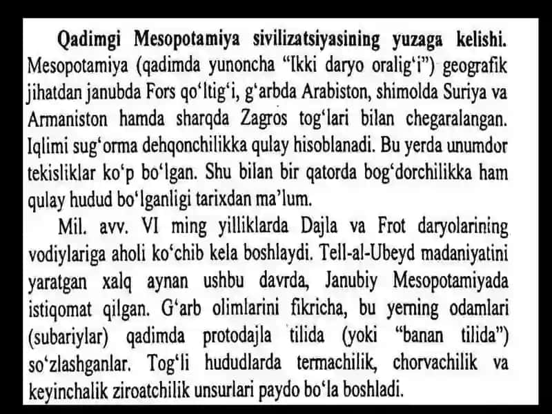 Qadimgi Mesopotamiya va Kichik Osiyo 4
