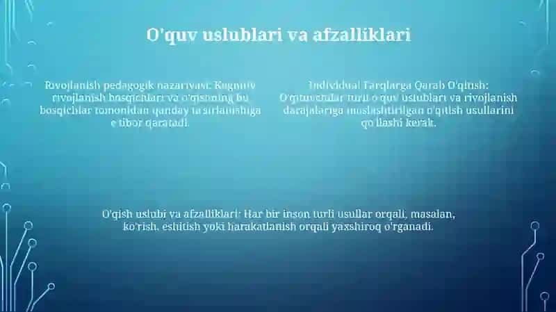 Rivojlanishning pedagogik talim nazariyasi 4