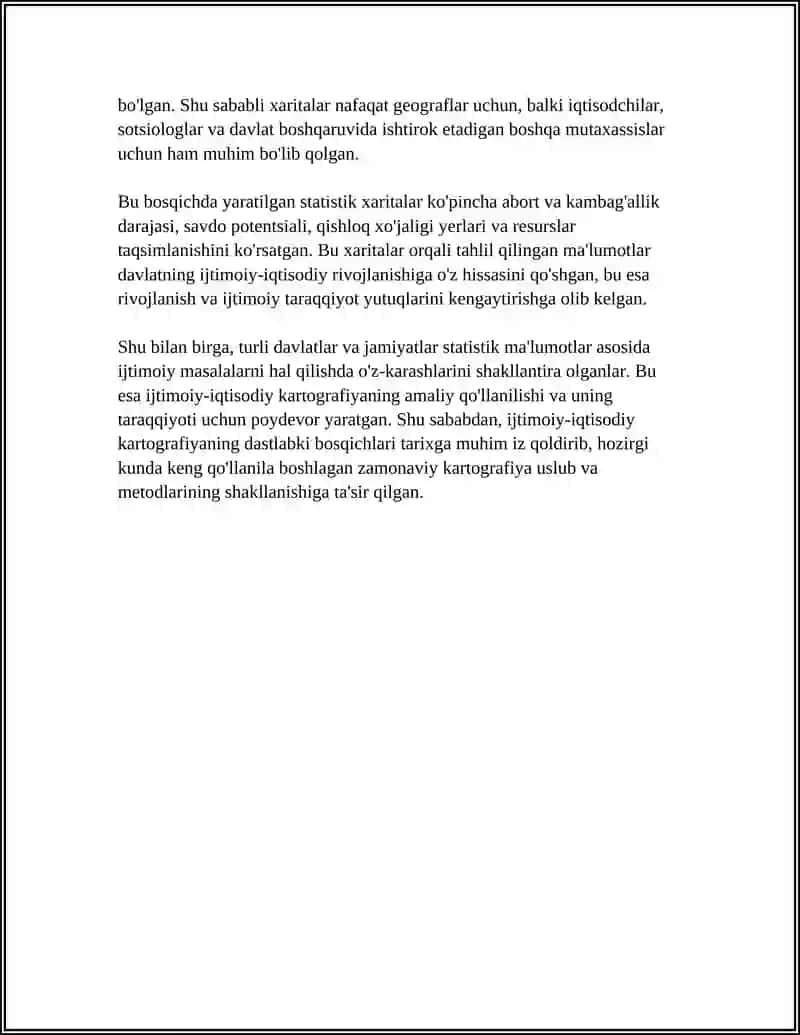 IJTIMOIY-IQTISODIY KARTOGRAFIYA RIVOJLANISHINING ASOSIY BOSQICHLARI 4