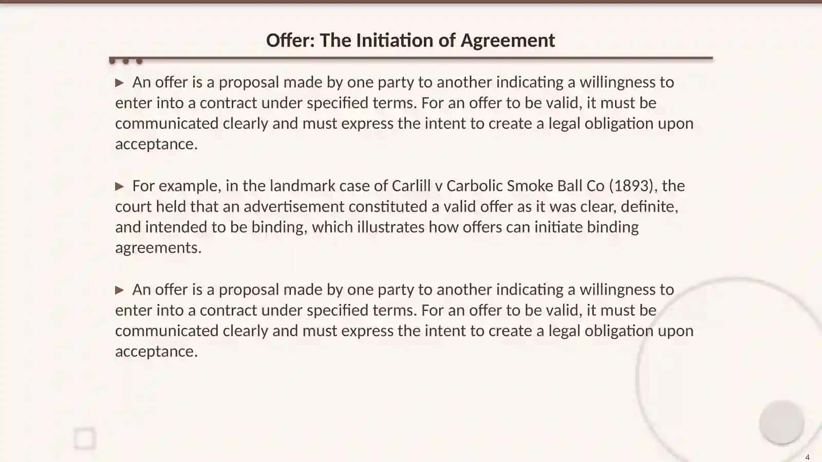 The elements of contract 4