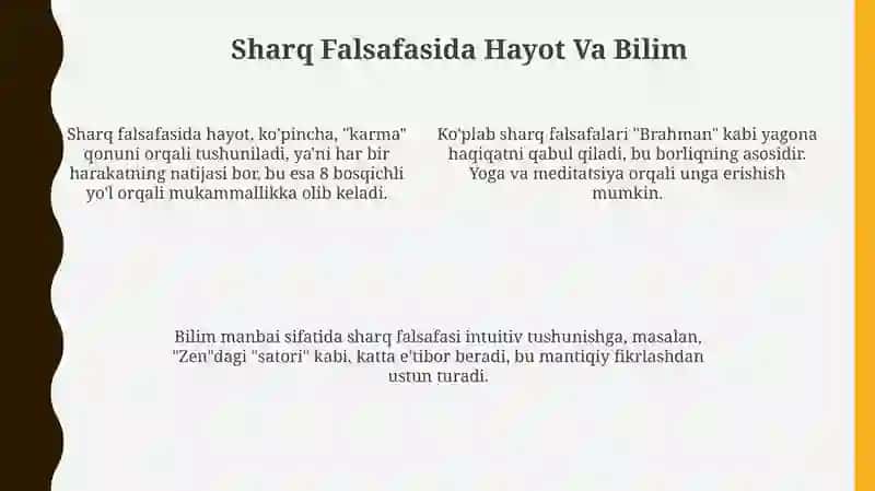Sharq va Garb faylasuflari bergan tariflar asosida Falsafa hayot tarzi va dunyoni bilish tarzi 4