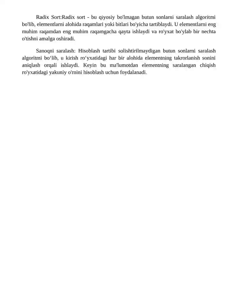 Saralangan Algoritmlar 4