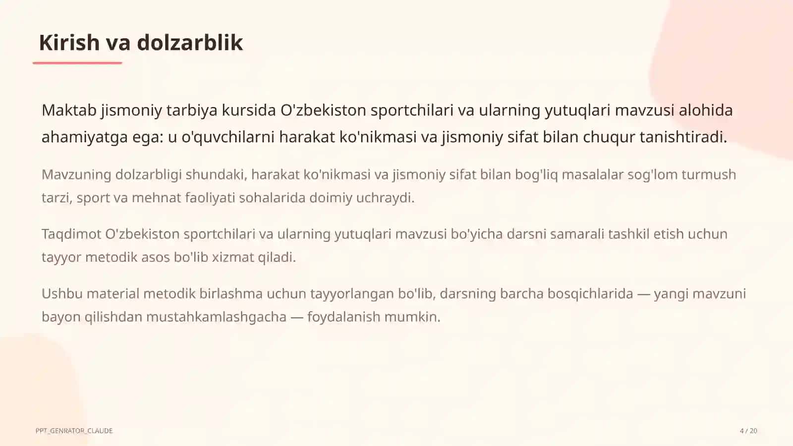 O'zbekiston sportchilari va ularning yutuqlari (11-sinf) 4