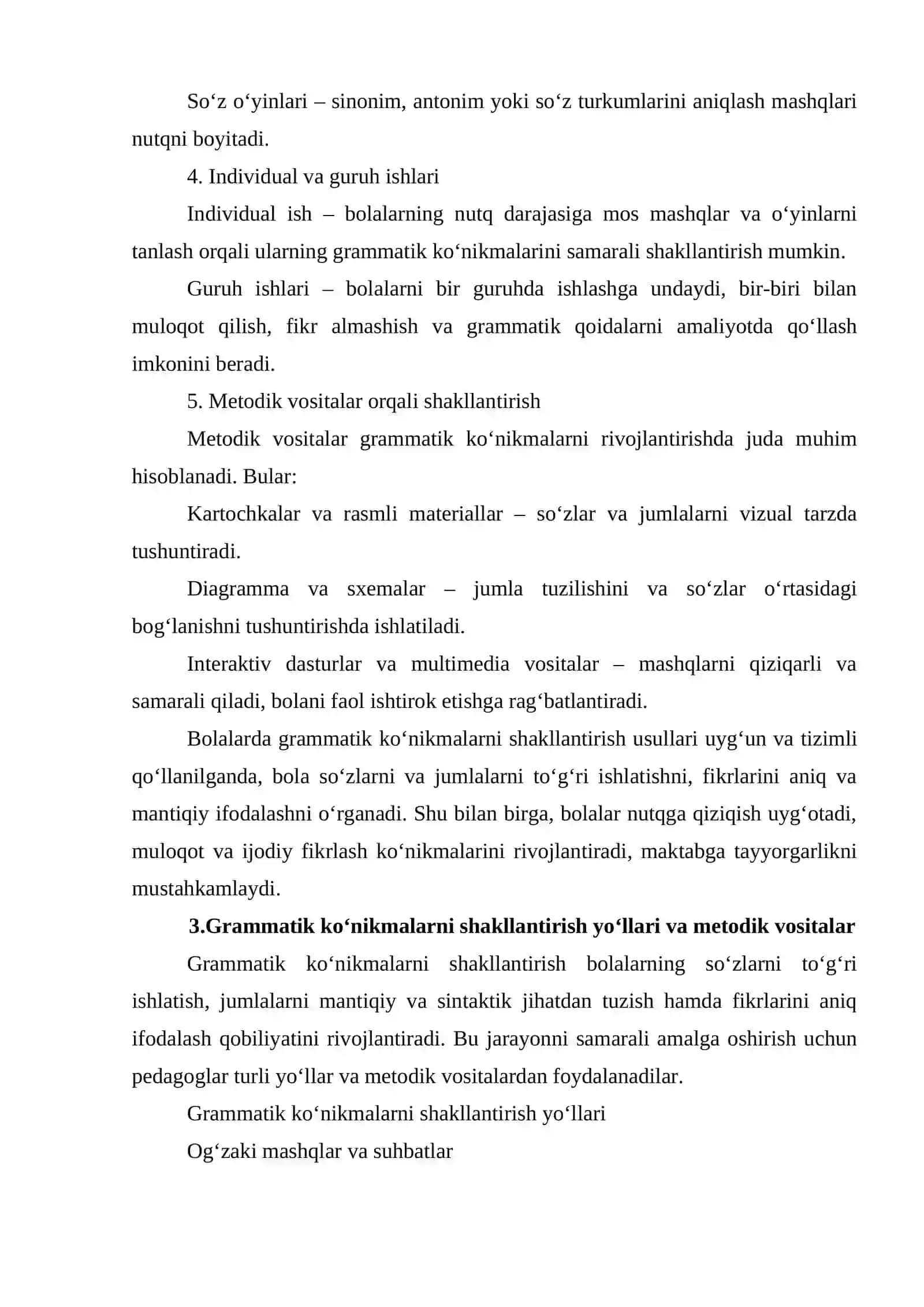 Grammatik ko‘nikmalarni shakllantirish usullari va yo'llari 4