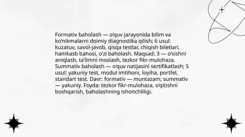 Oʻquv jarayonida taʼlim olganlikni tashxis etish Diana 4