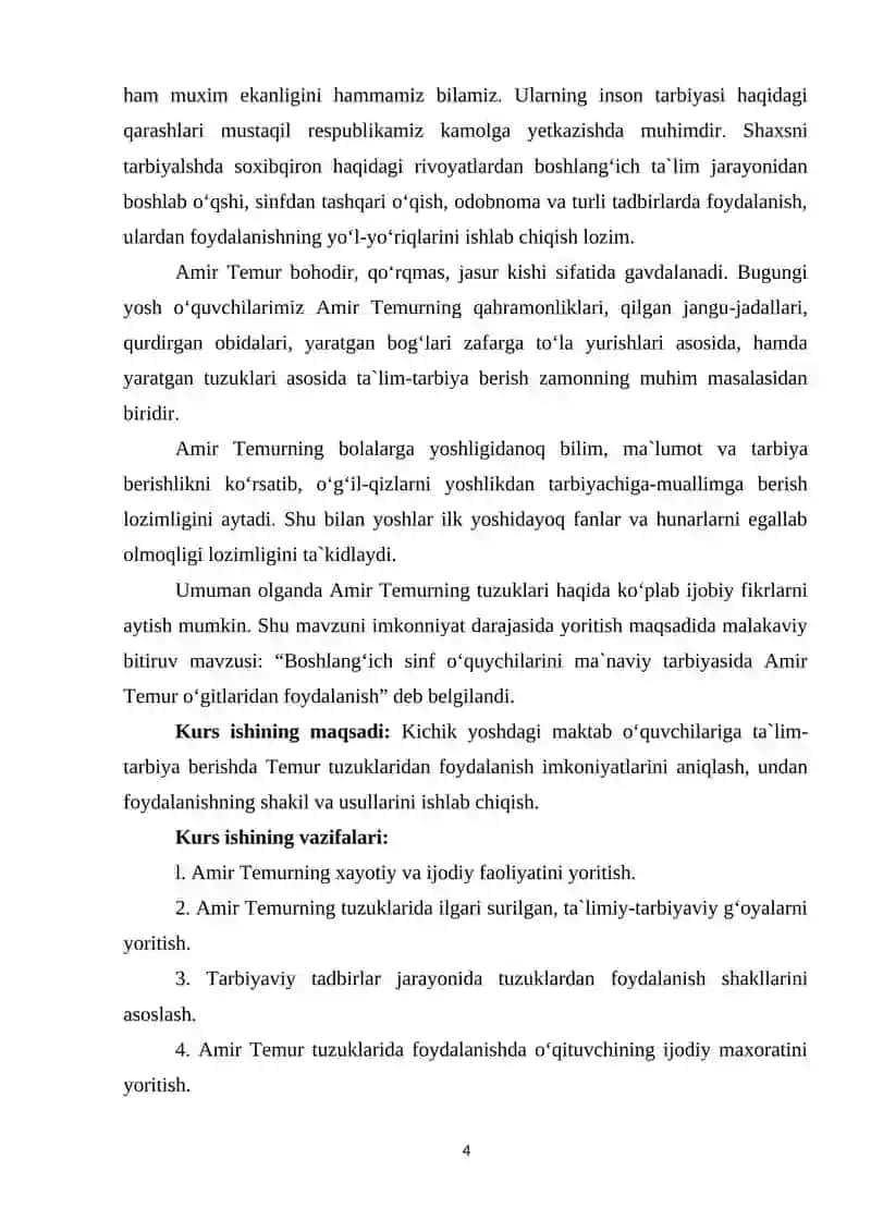 Shaxs tarbiyasida Amir Temur oʻgitlaridan foydalanish 4