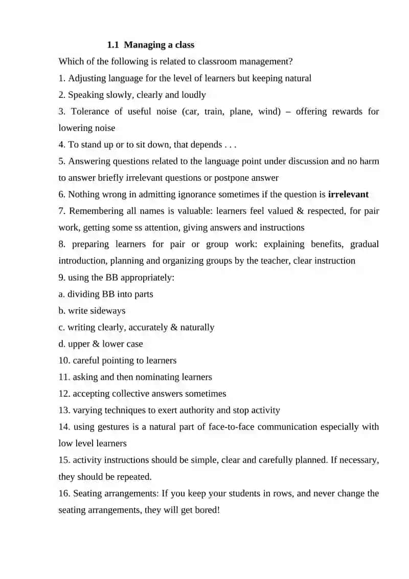 English Language Teaching Methods Course 4
