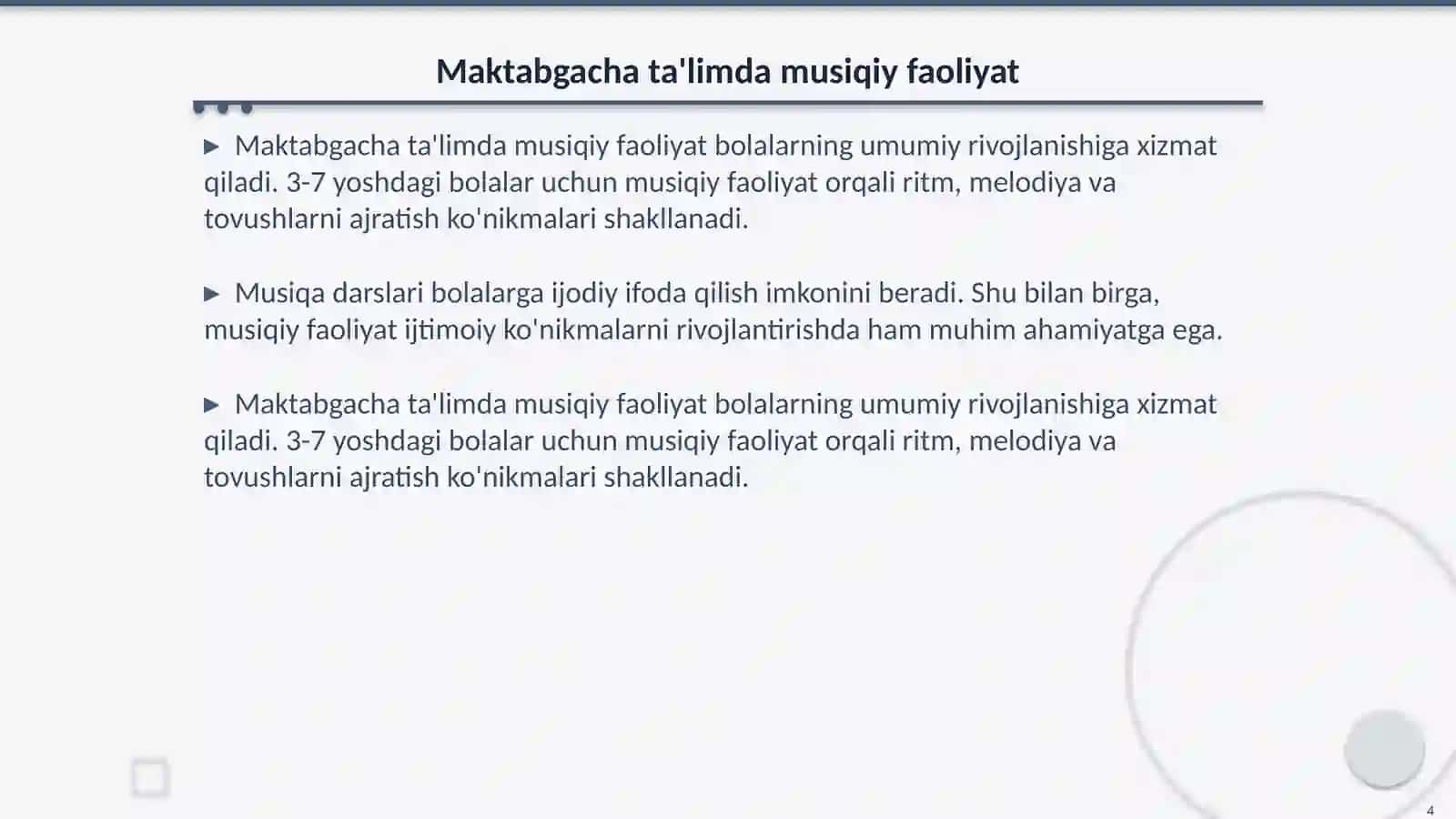 Maktabgacha ta'limda bastakorlar ijodi 4