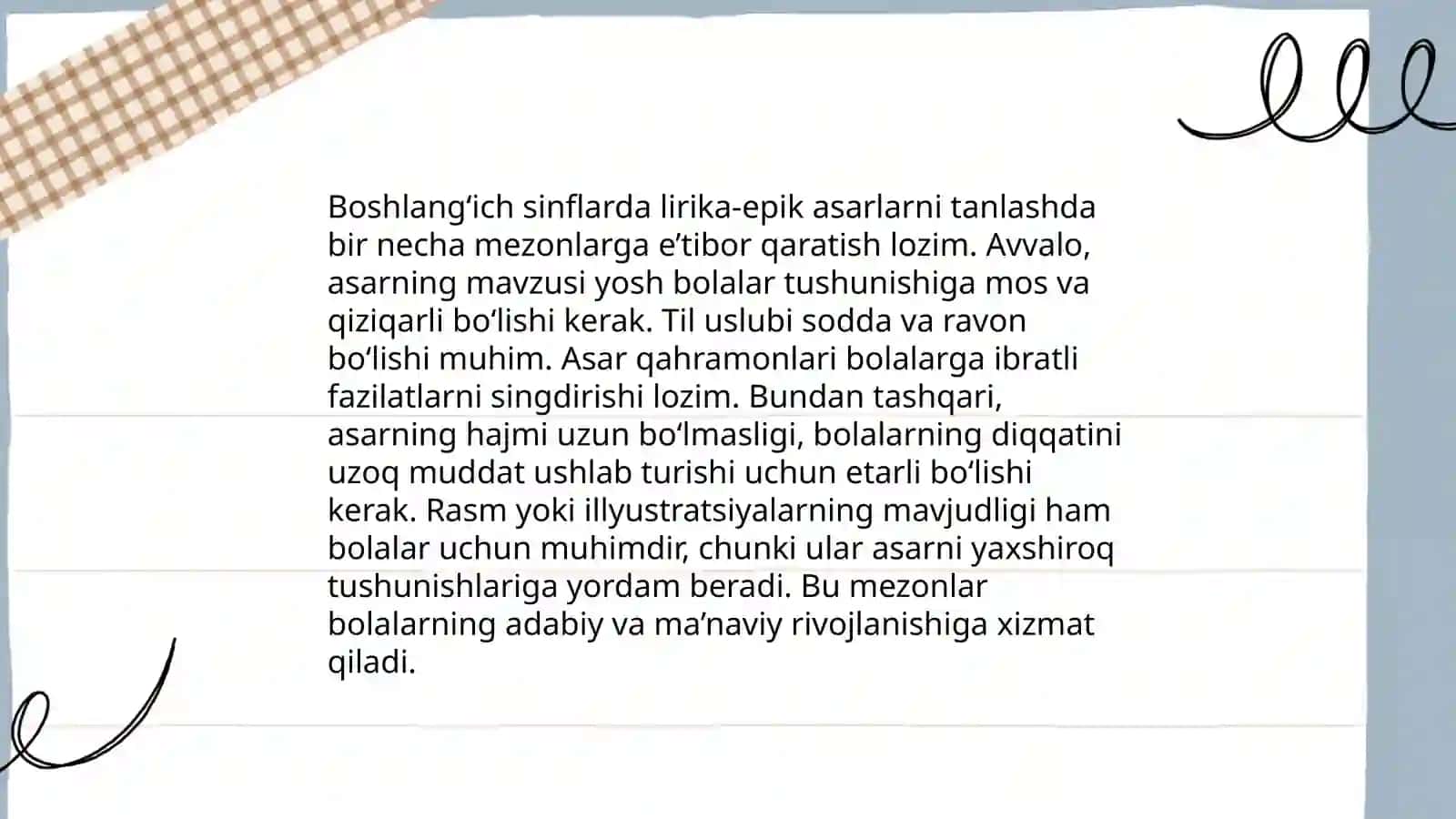 Liroepik asarlar ustida ishlash metodikasi 4