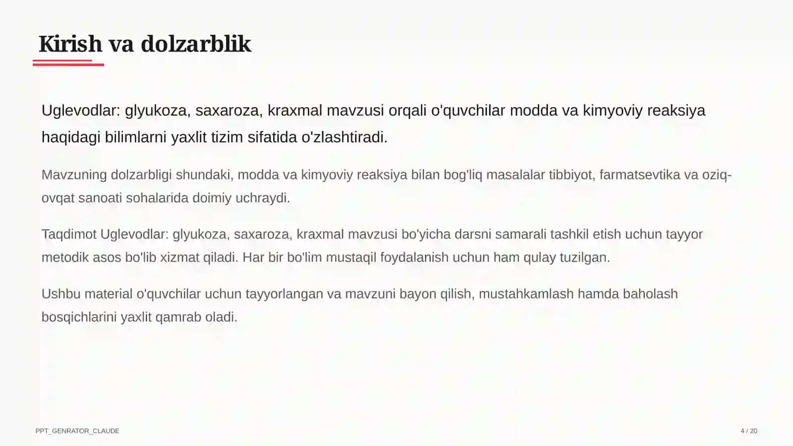 Uglevodlar: glyukoza, saxaroza, kraxmal (11-sinf) 4