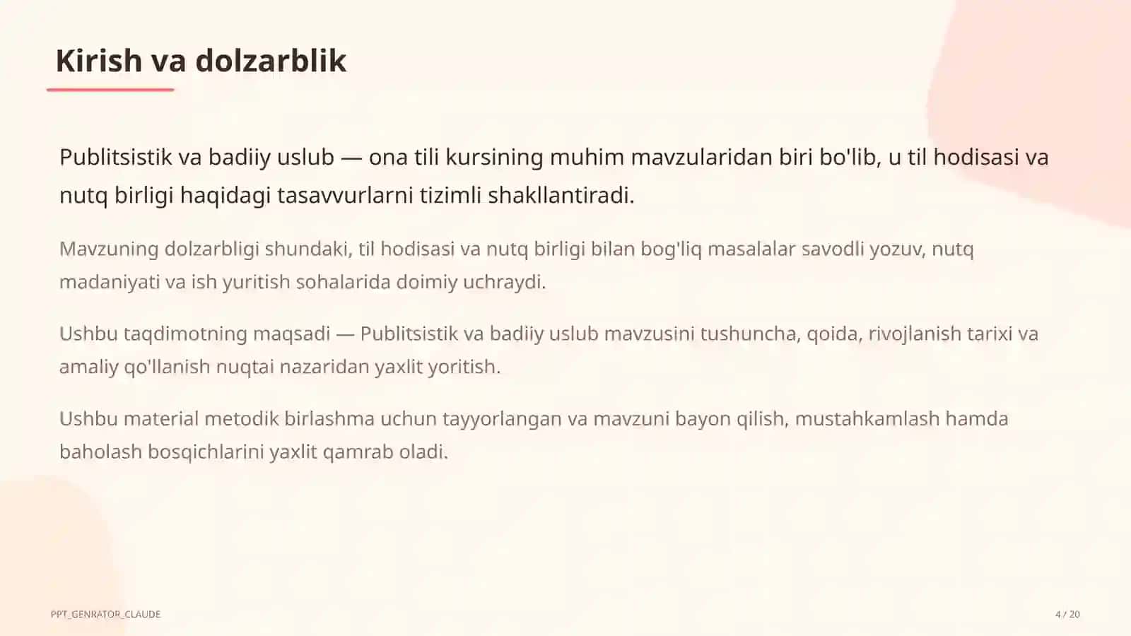 Ona tili (5–11) — metodik birlashma uchun 4