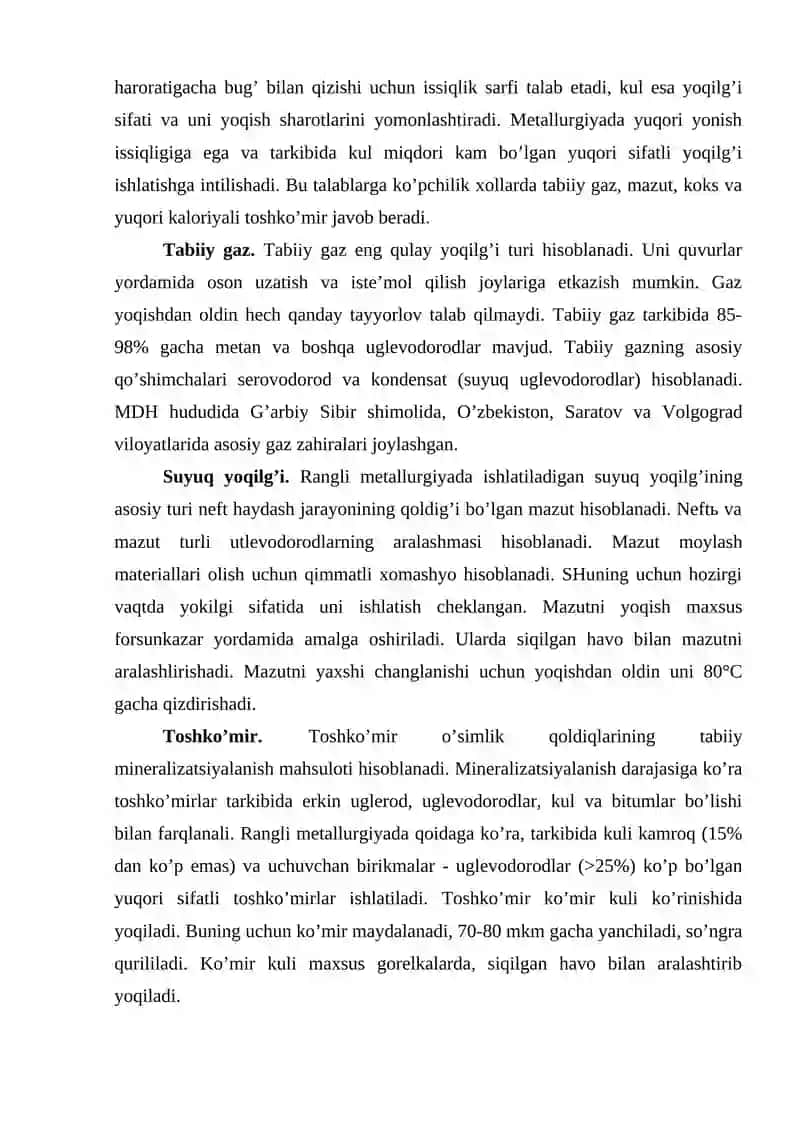 Mеtаllurgik yoqilg’i 4