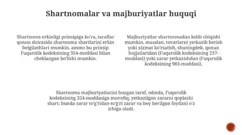 Biznes huquqiy munosabatlari 4