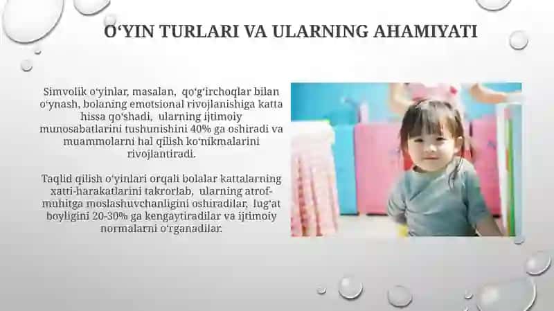 Bolaning rivojlanishi uchun maxsus o'yinlar 4
