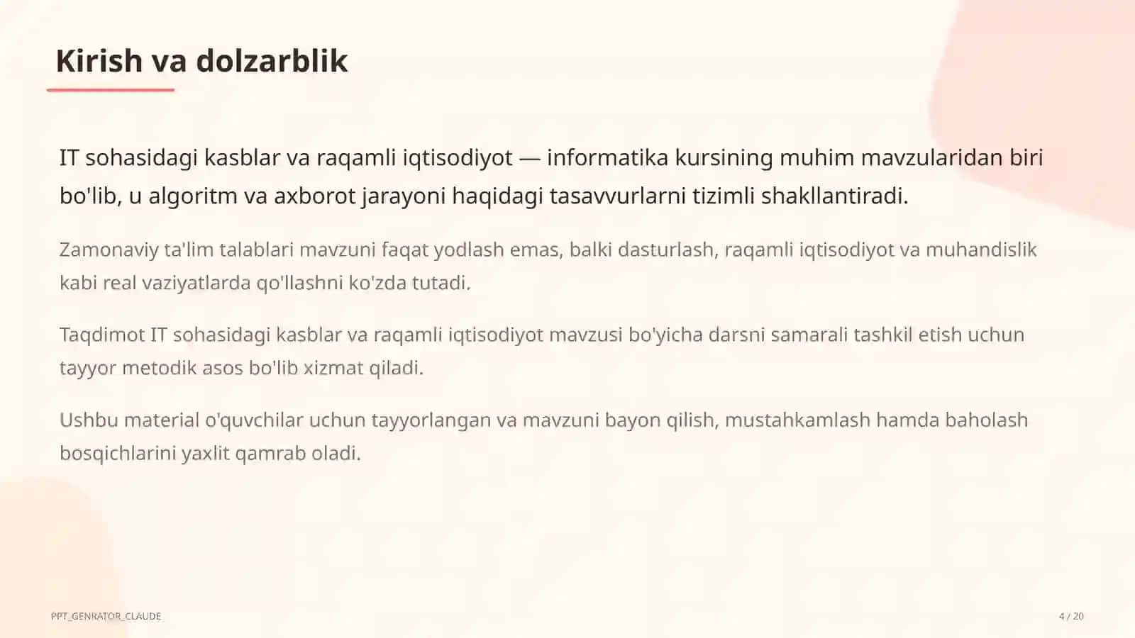IT sohasidagi kasblar va raqamli iqtisodiyot (11-sinf) 4
