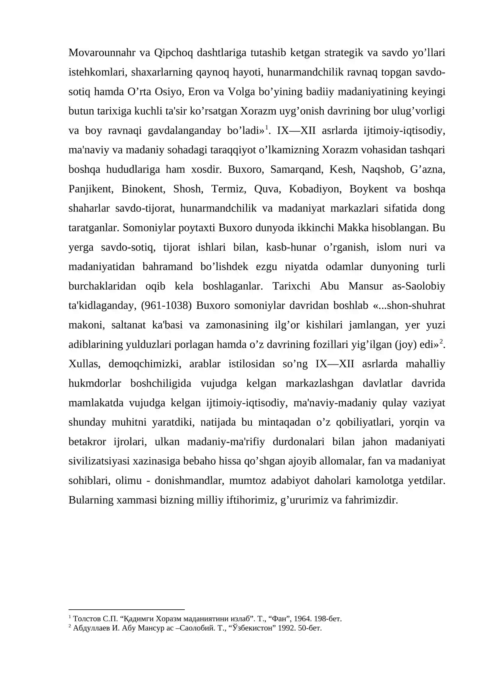 IX—XII Asrlarda Movarounnahr va Xorazmda Madaniy Hayot 4