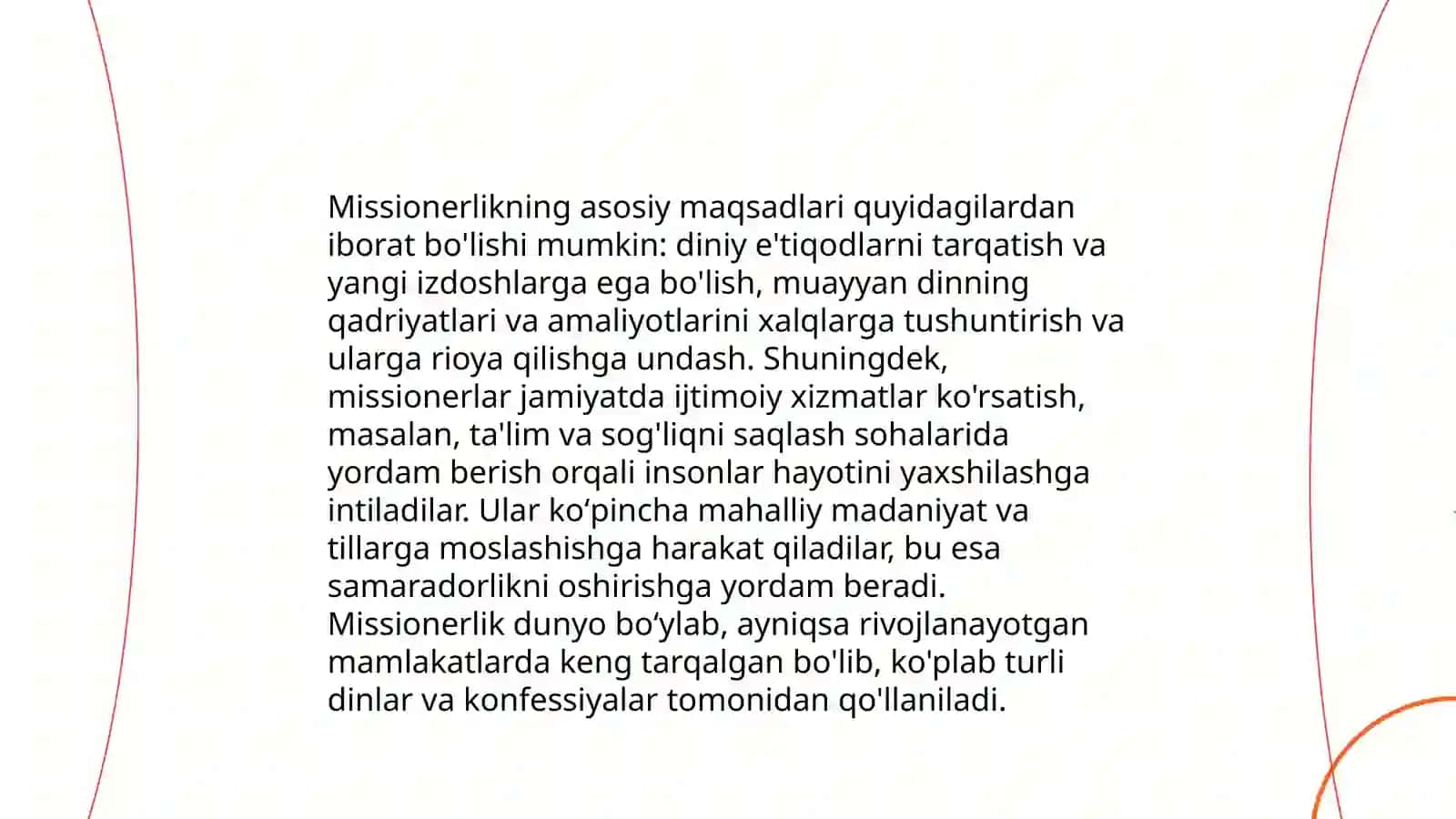 Missionerlikning Tushunchasi 4