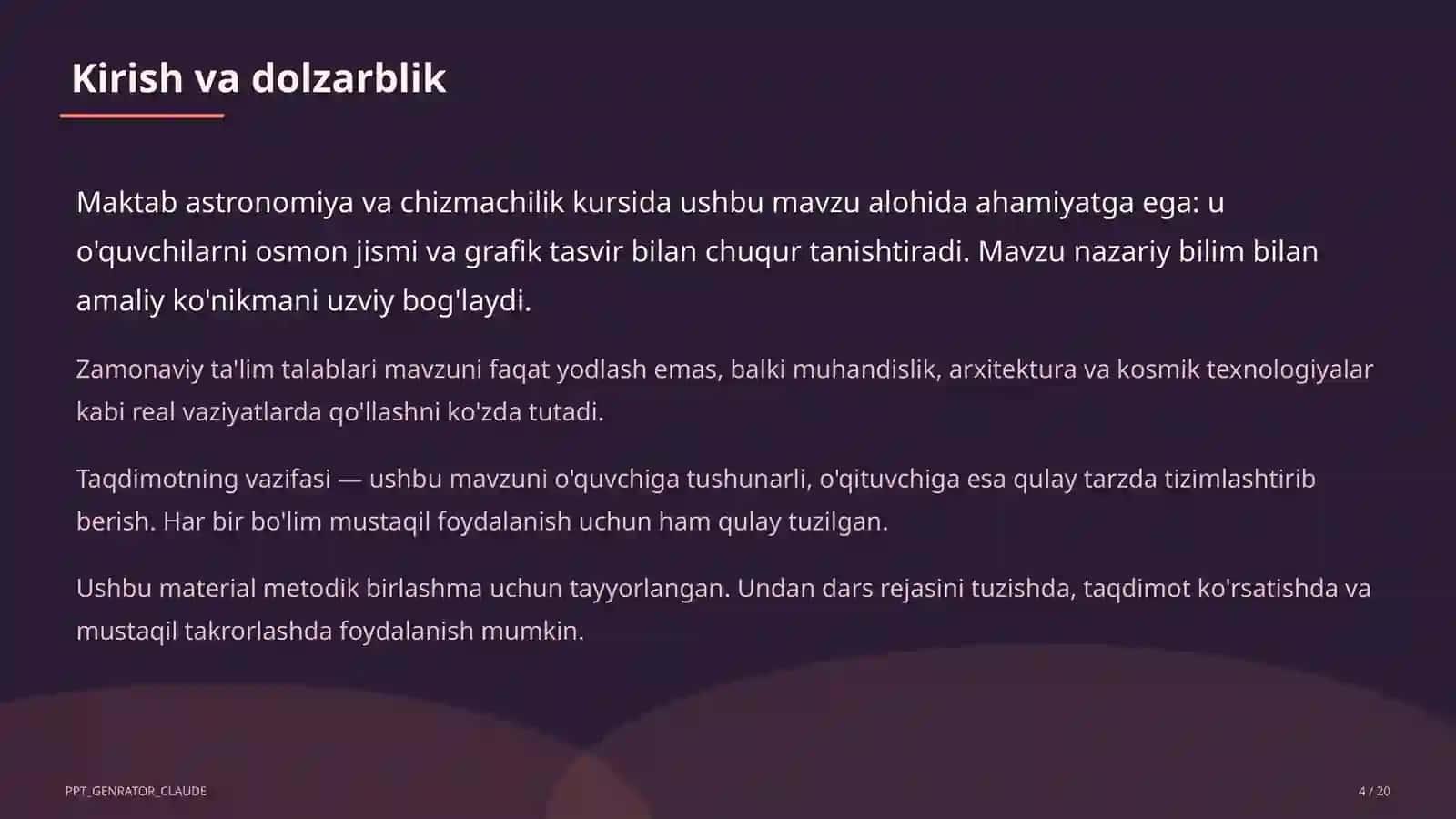 Quyosh sistemasi: sayyoralar va ularning yo'ldoshlari (9-sinf) 4