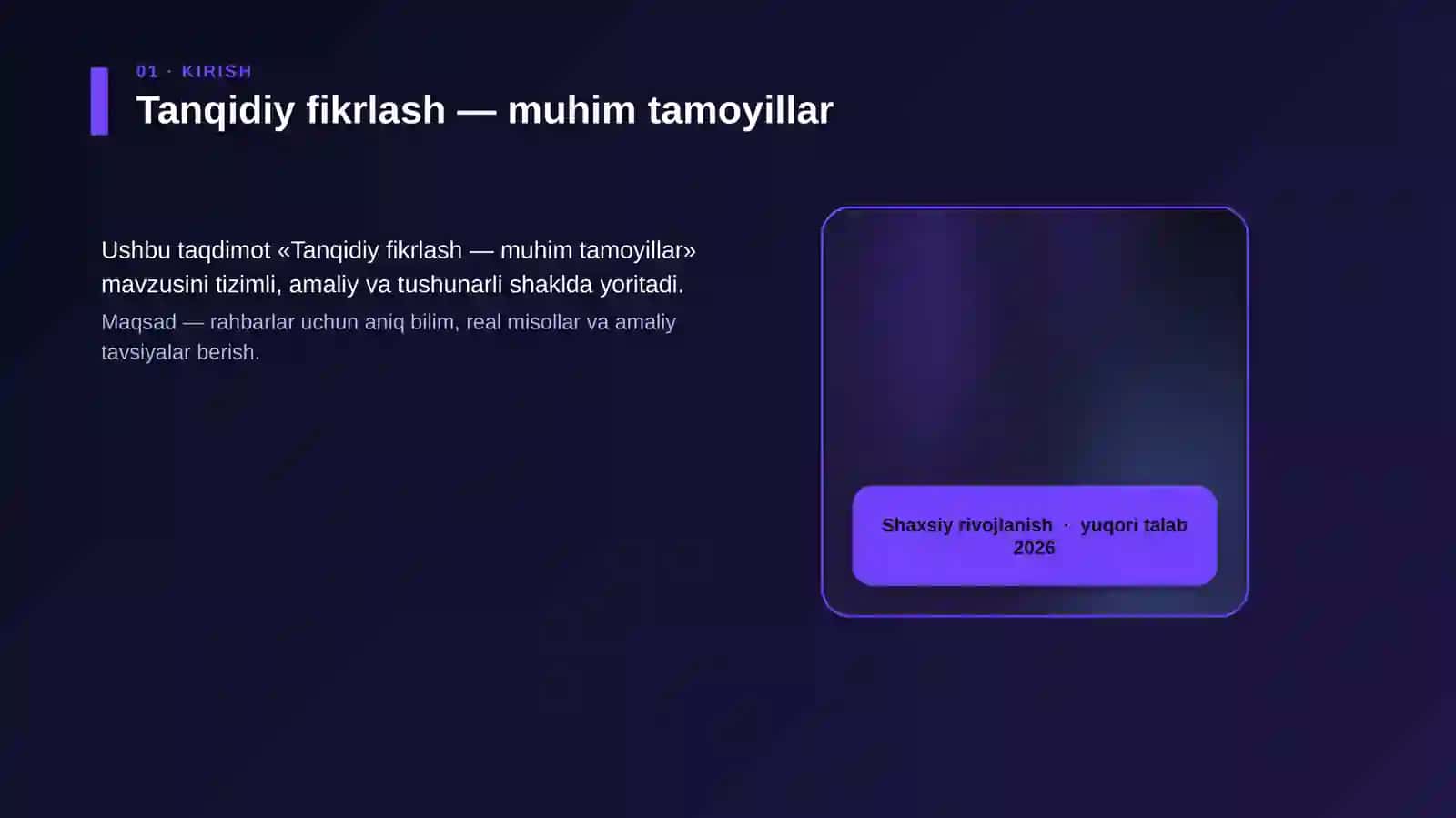Tanqidiy fikrlash — muhim tamoyillar 4
