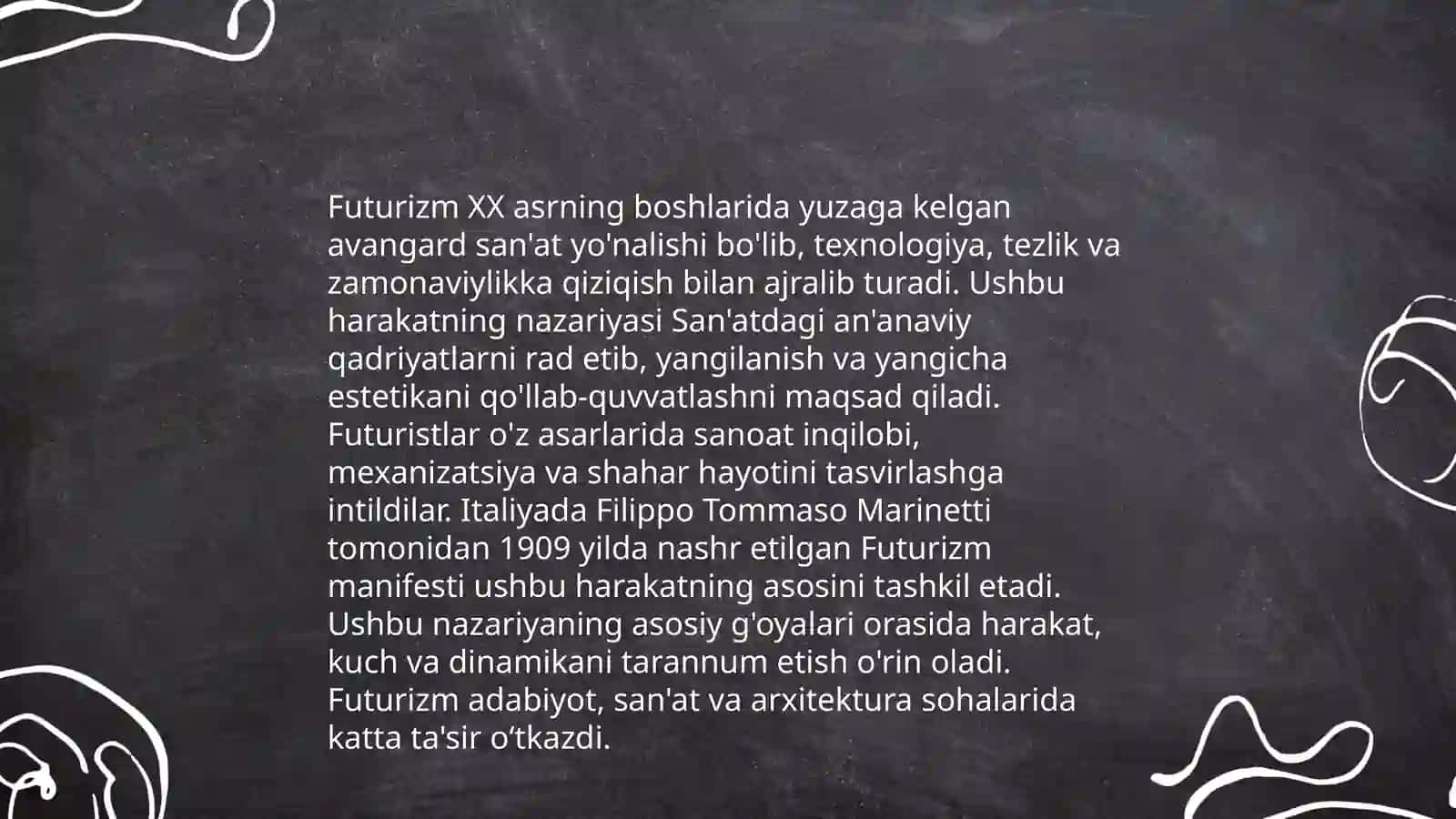 Futurizm adabiyoti va shakliy izlanishlar masalasi 4