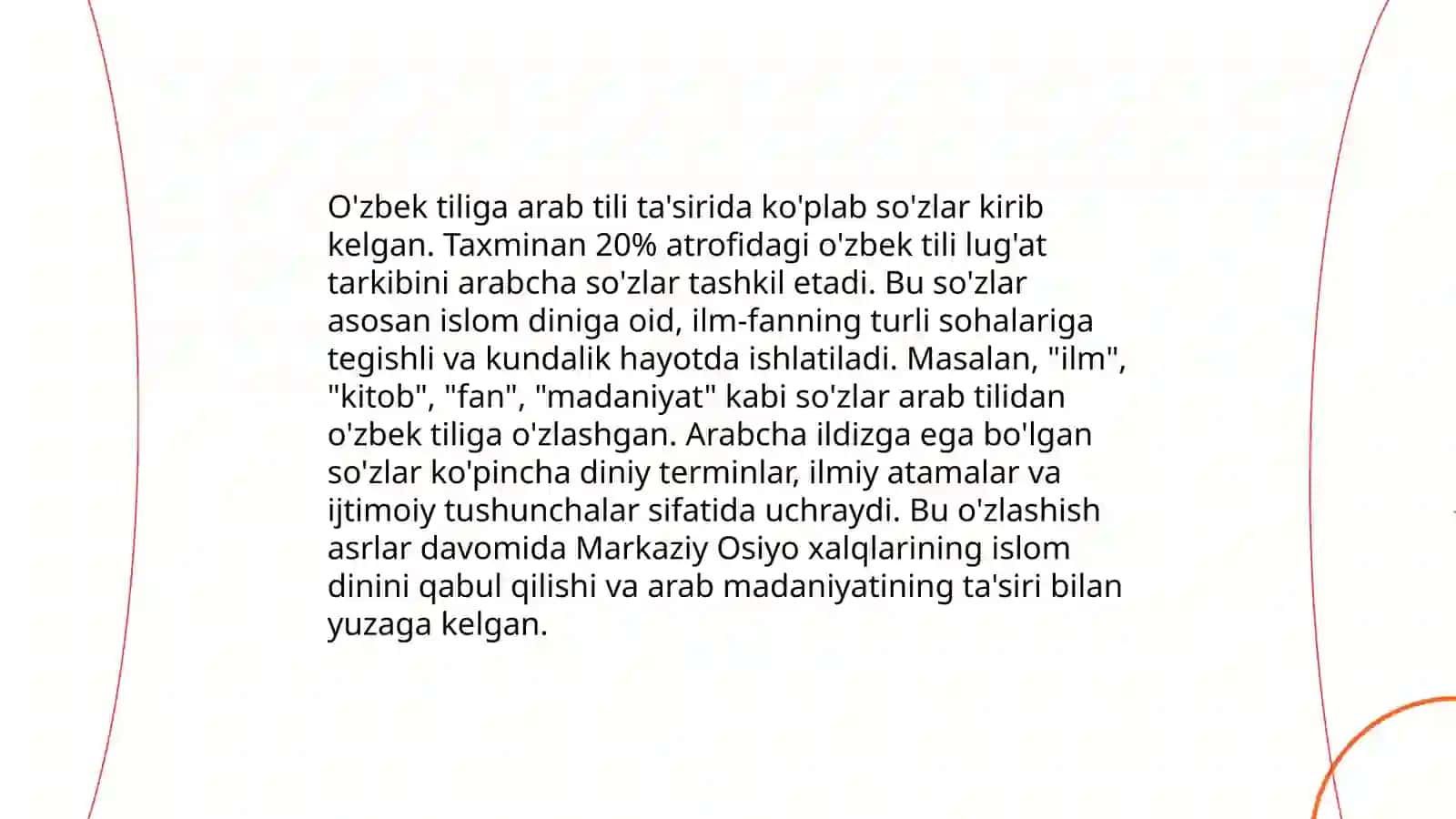 O’zbek va arab,turk tillarining leksik jihatdan qiyosiy tahlili 4