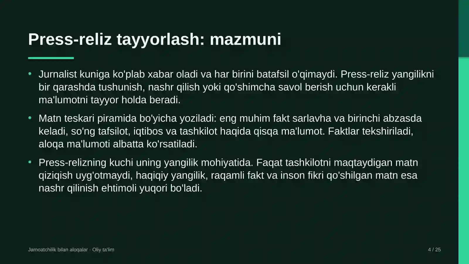 reklama agentliklarida press reliz tayyorlash 5963 4