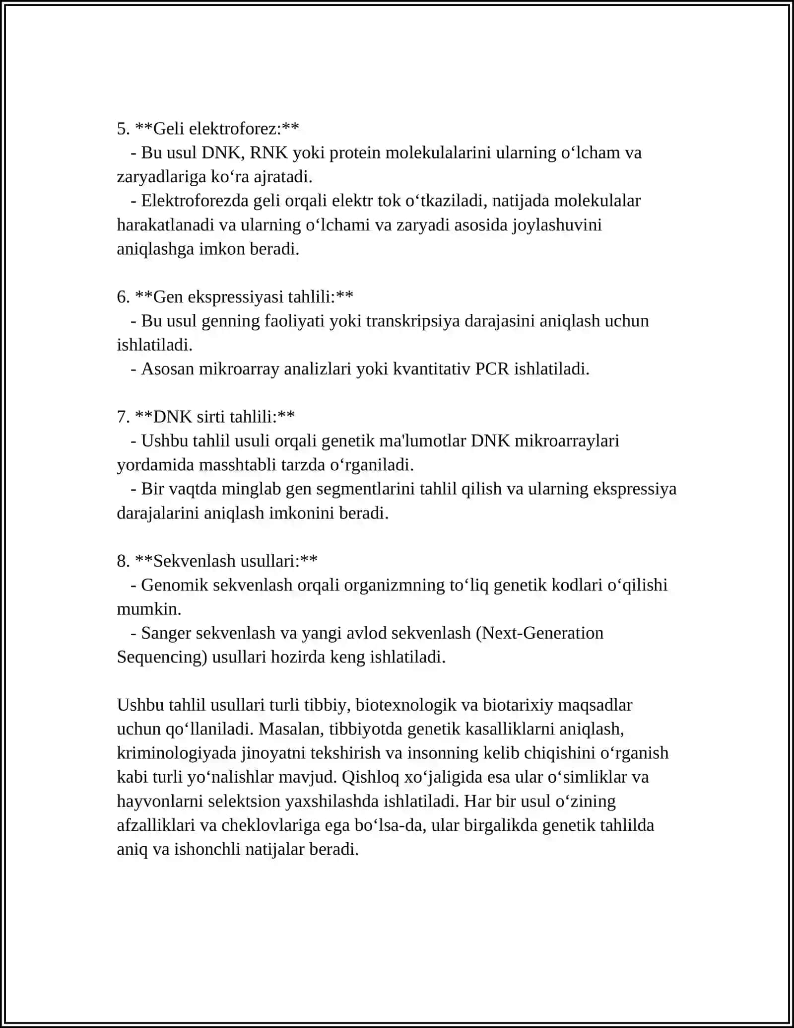 ODAM GENETIKASINING O'RGATISH USULLARI GENIOLOGIK,POPULYATIYON STATISTIK VA 4