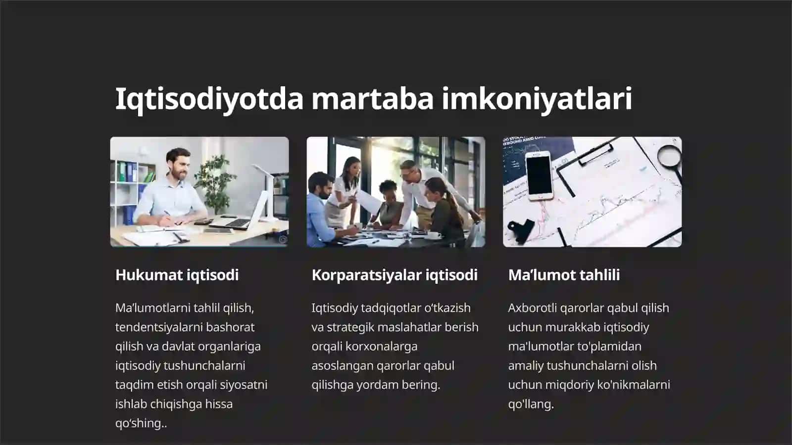 Iqtisodiyotni tanlash sabablari 4