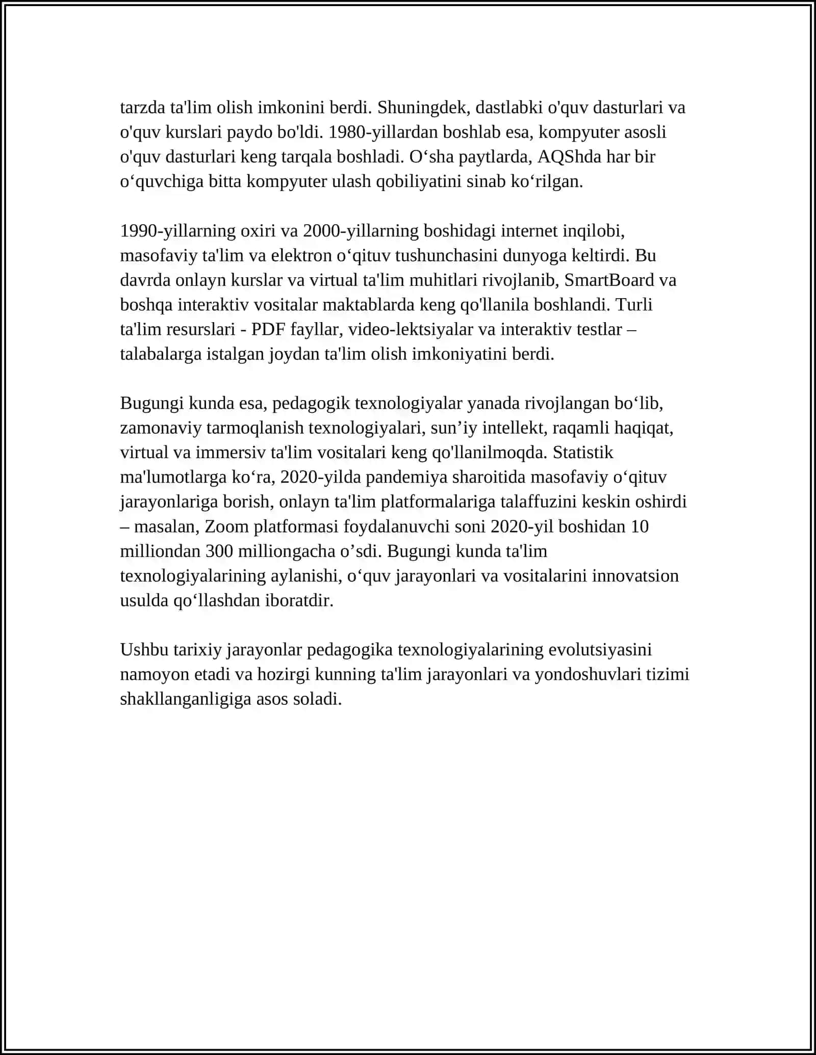 YANGI PEDAGOGIK TEXNOLOGIYALARNI KELIB CHIQISH TARIXI 4