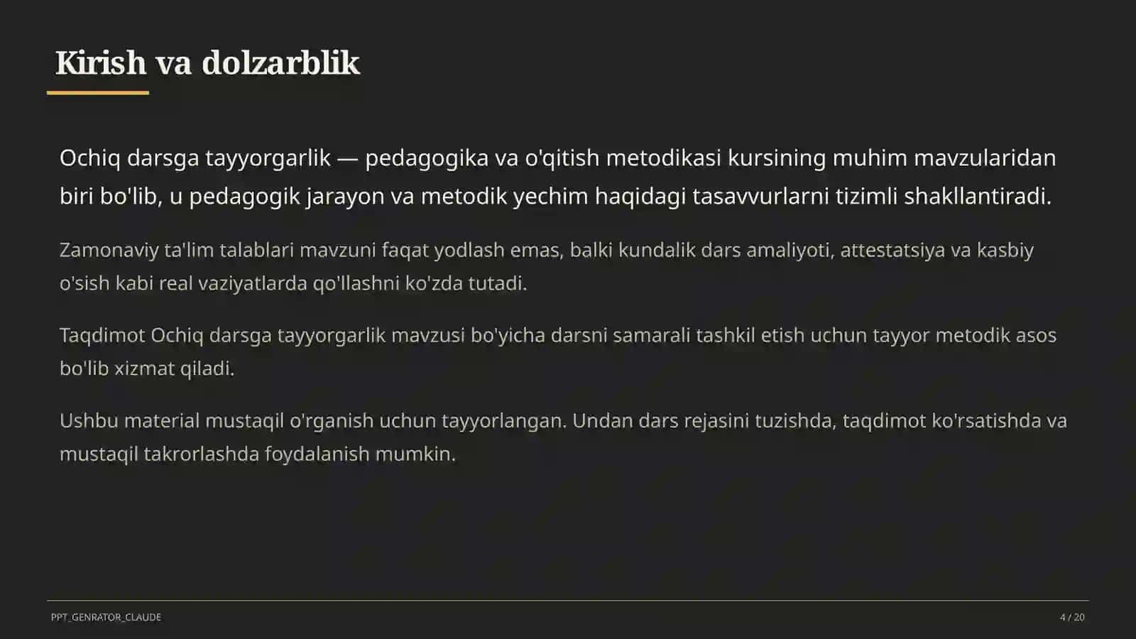 Ochiq darsga tayyorgarlik 4
