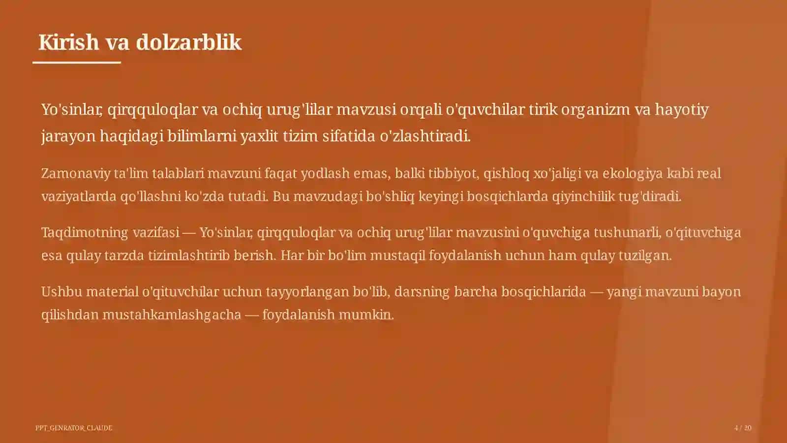 Yo'sinlar, qirqquloqlar va ochiq urug'lilar (6-sinf) 4