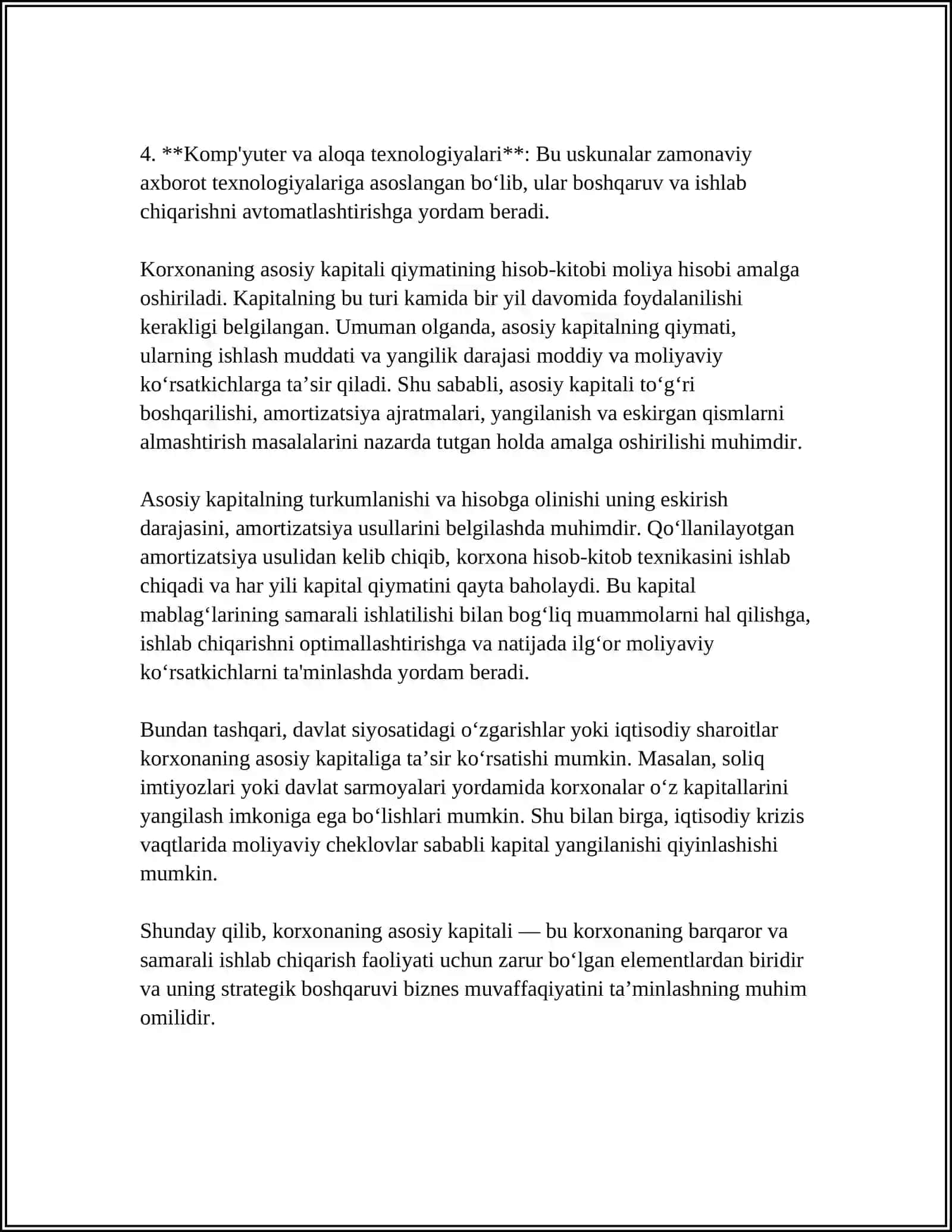 KORXONANING ASOSIY KAPITALI 4
