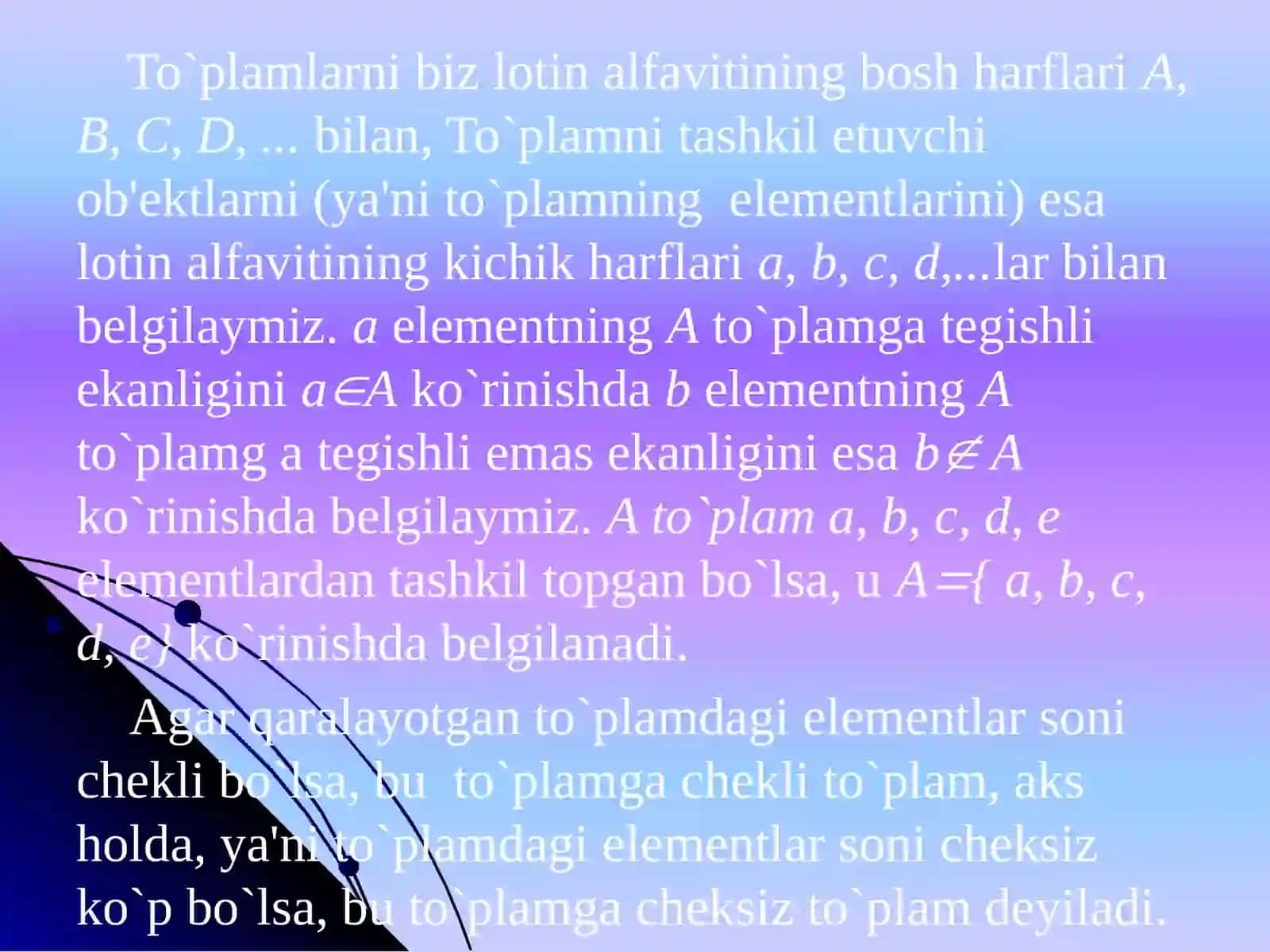 MATEMATIKA FANIDAN TAQDIMOTI 4