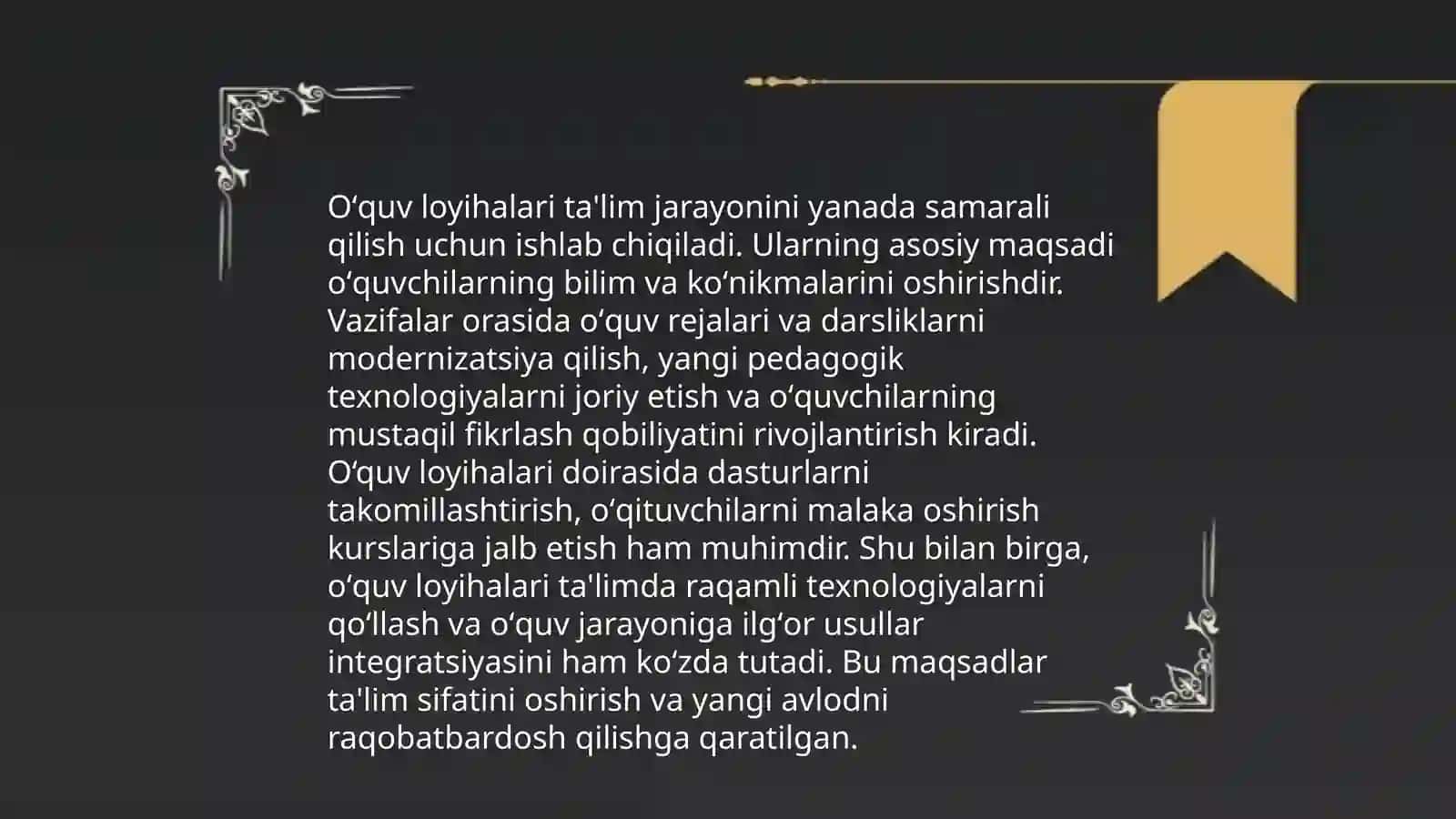 Oʻquv loyiha va oʻquv loyihaviy faoliyat 4