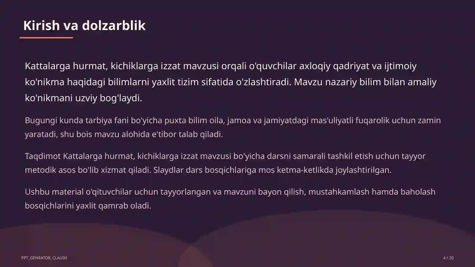 Kattalarga hurmat, kichiklarga izzat (2-sinf) 4