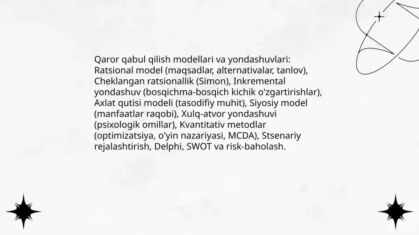 Strategik qarorlar qabul qilish jarayoni 4