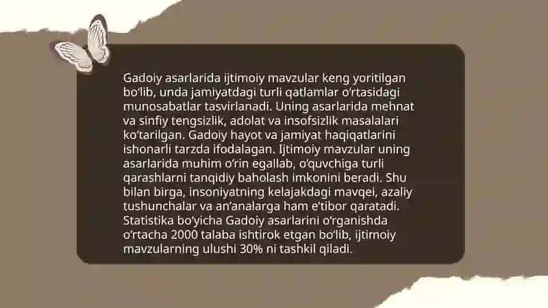 Gadoiy she'riyatining mavzulari, mundarijasi va janr xususiyatlari 4