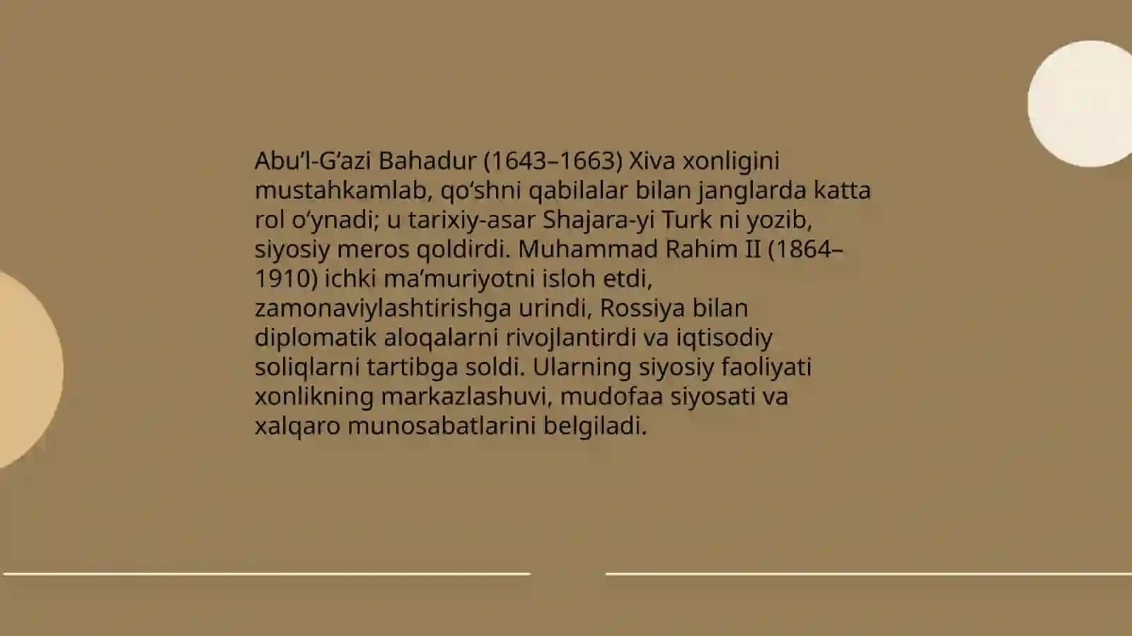 Xiva xonligi 1511-1920 yillar 4