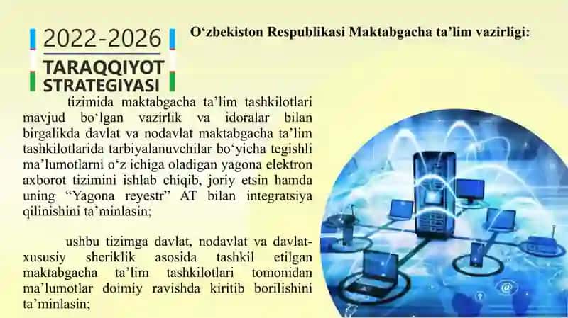 Maktabgacha ta’lim tashkilotlarida zamonaviy raqamli texnologiyalar va idoralararo elektron hamkorlikni yo‘lga qo‘yish 4