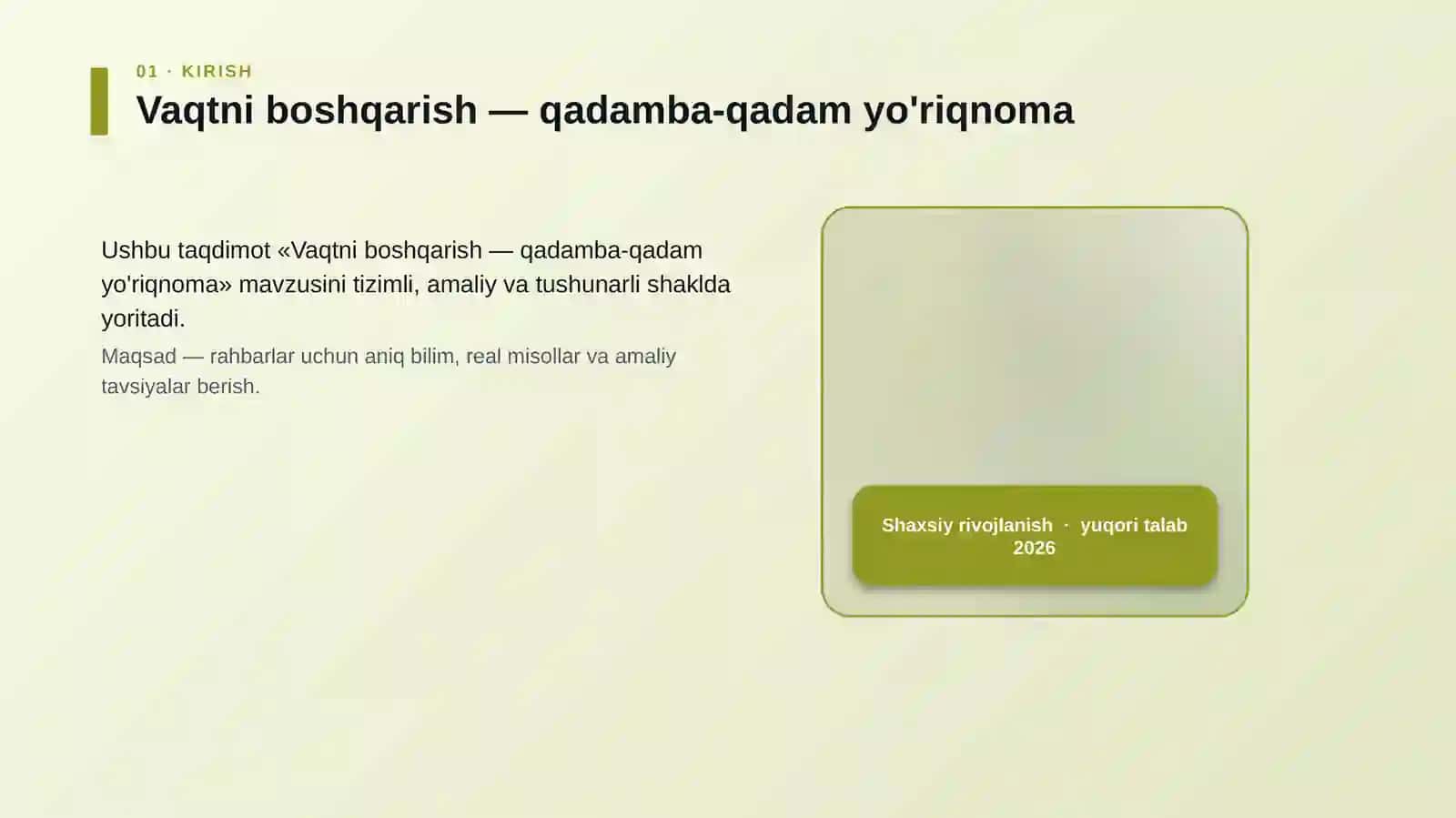 Vaqtni boshqarish — qadamba-qadam yo'riqnoma 4