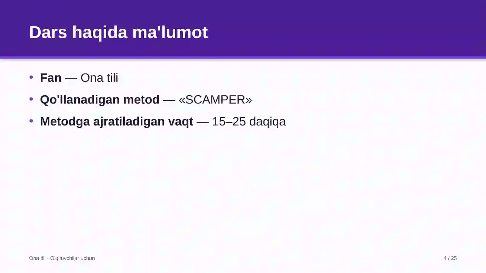 ona tili darslarida scamper metodidan foydalanish 9526 4