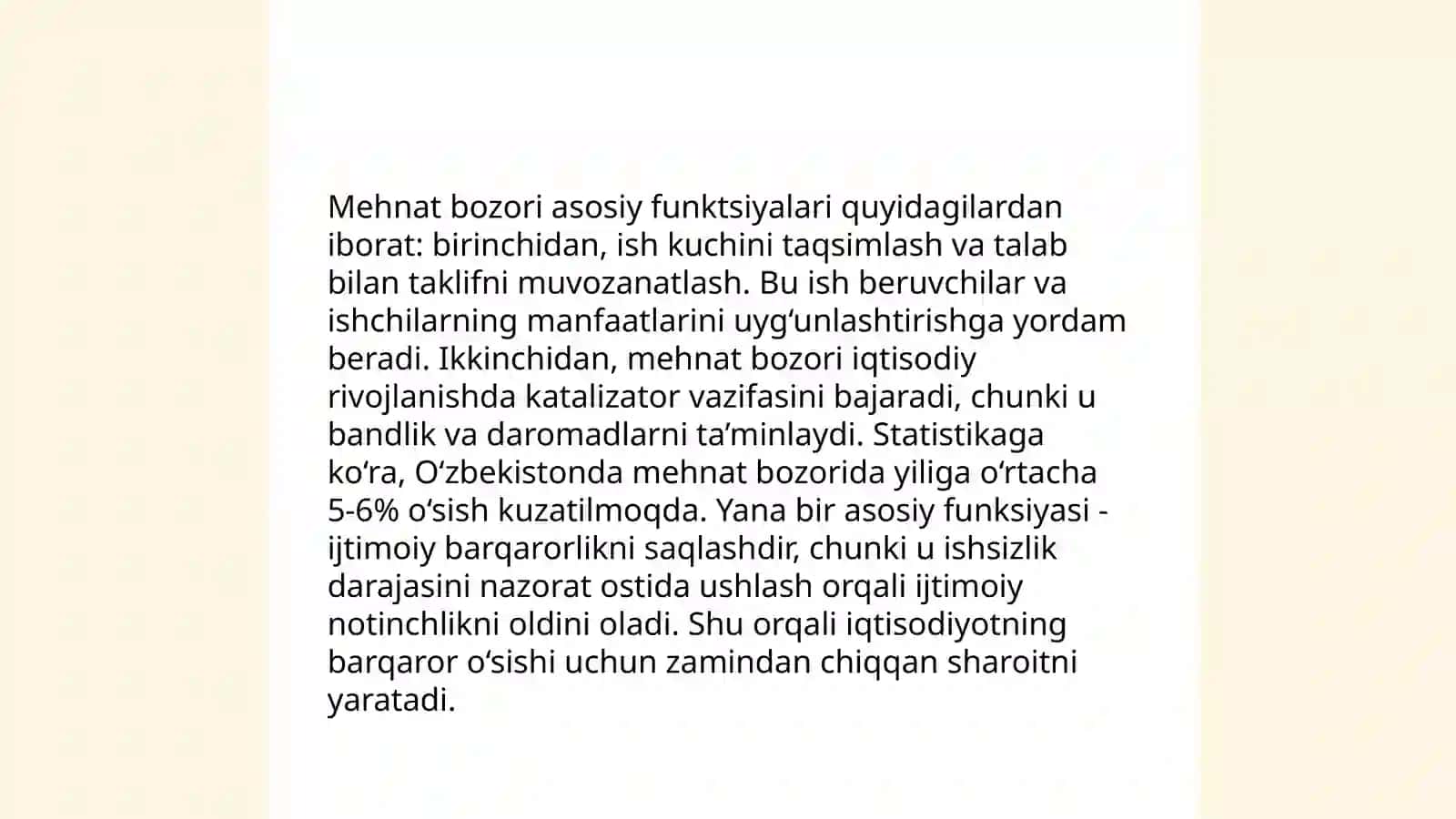 Mehnat bozorining rivojlanish konsepsiyasi va qoidalari 4