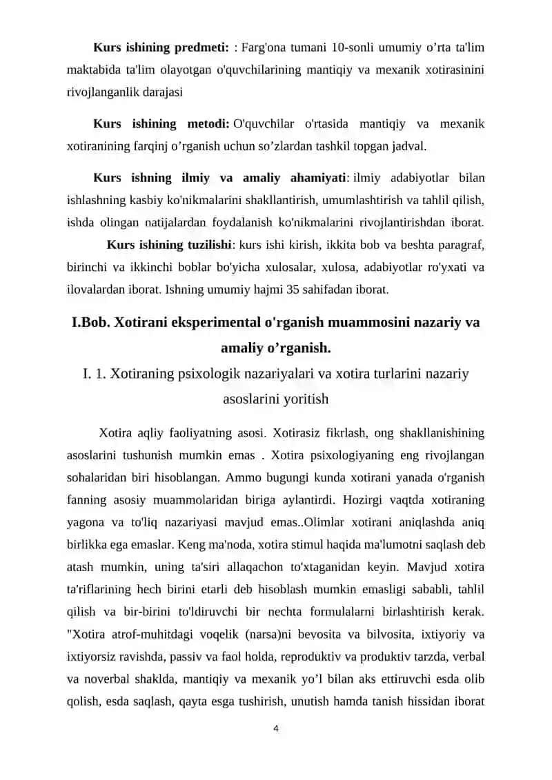Xotirani eksperimental o’rganish 4