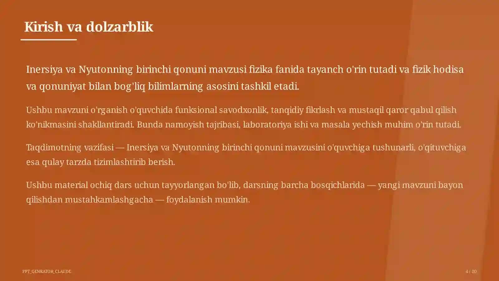 Inersiya va Nyutonning birinchi qonuni (7-sinf) 4