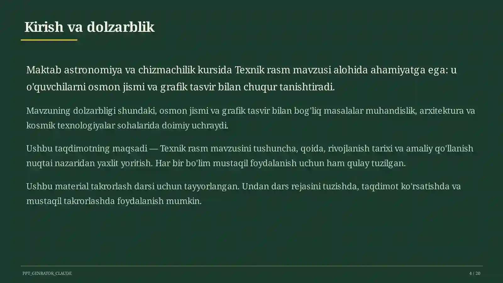Texnik rasm (8-sinf) 4