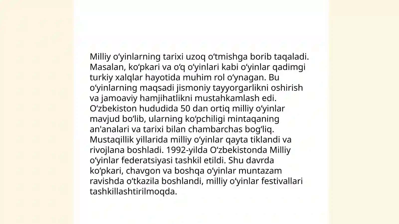 Jismoniy tarbiya tizimida milliy va harakatli o'yinlarni o'tkazishda o'qitivchining bilimlari 4
