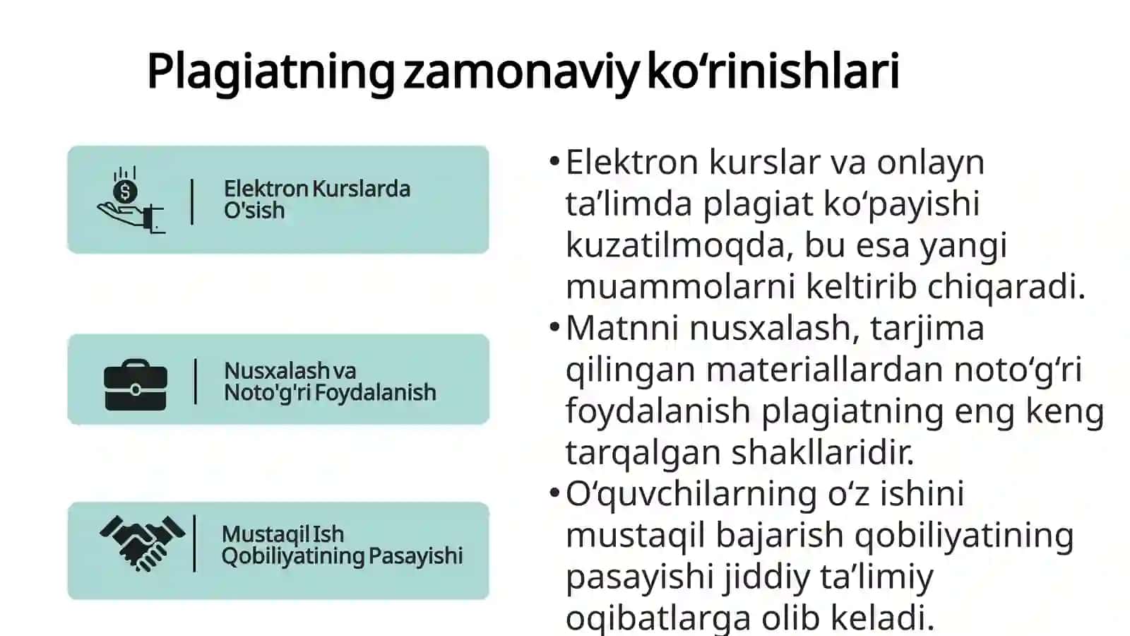 Akademik Halollik va Elektron Kurslarda Plagiat Masalalari 4