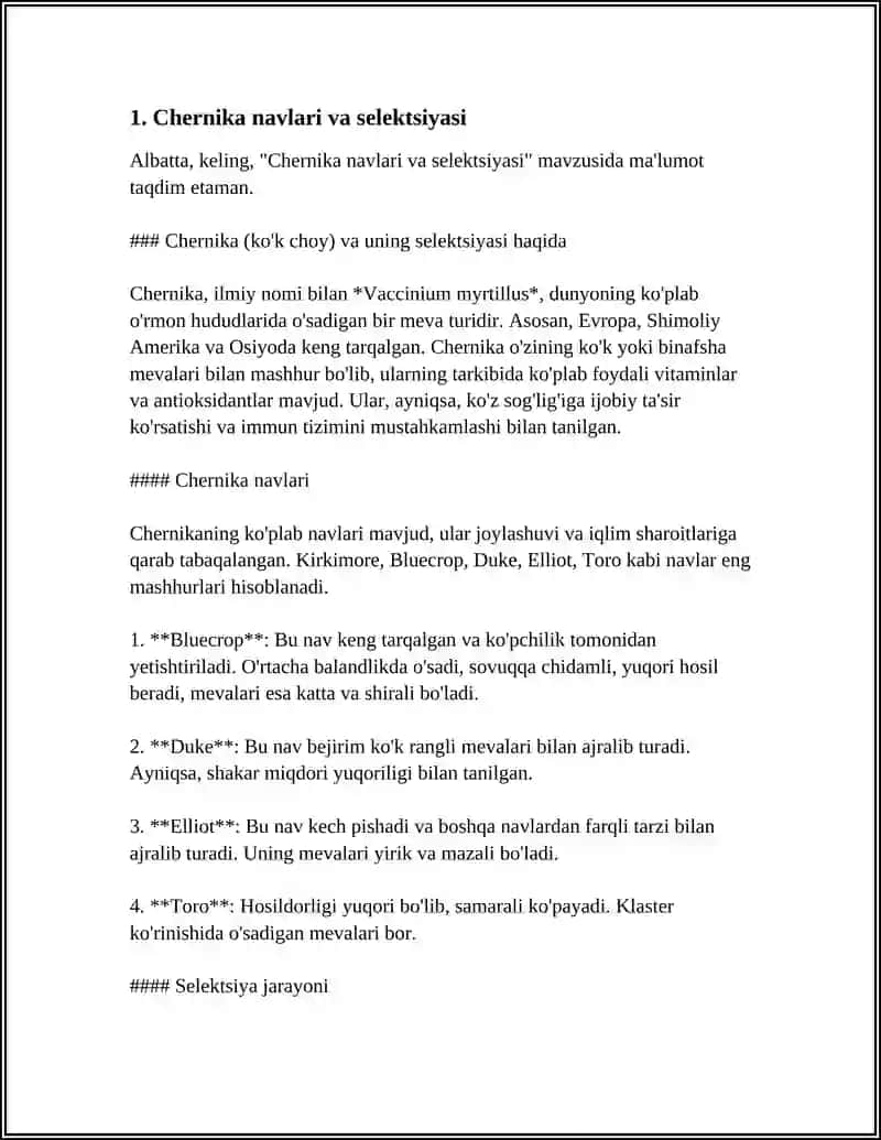 CHERNIKA KOʻCHATINI YETISHTIRISH TEXNALOGIYASI 4